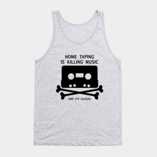 HOME TAPING IS KILLING MUSIC vintage print Tank Top